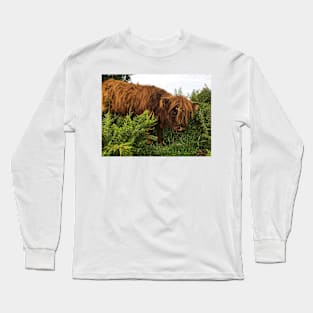 Scottish Highland Cattle Calf 2072 Long Sleeve T-Shirt